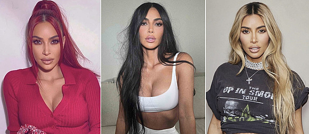 Vlasový chameleon Kim Kardashianová a její dávka účesů
