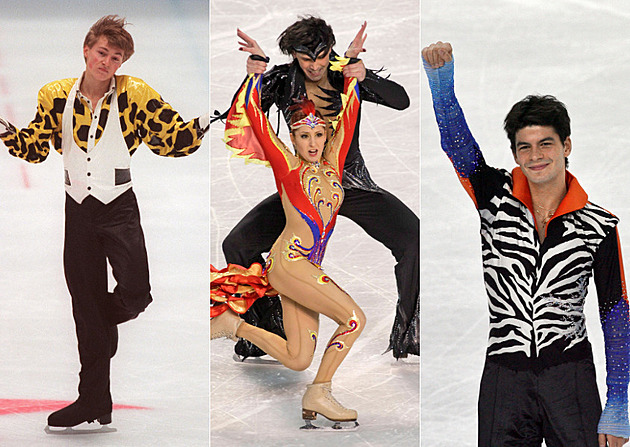 Klauni nebo zebra na ledě. Připomeňte si výjimečné krasobruslařské kostýmy